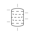 Column with Staggered Baffle Trays Symbol