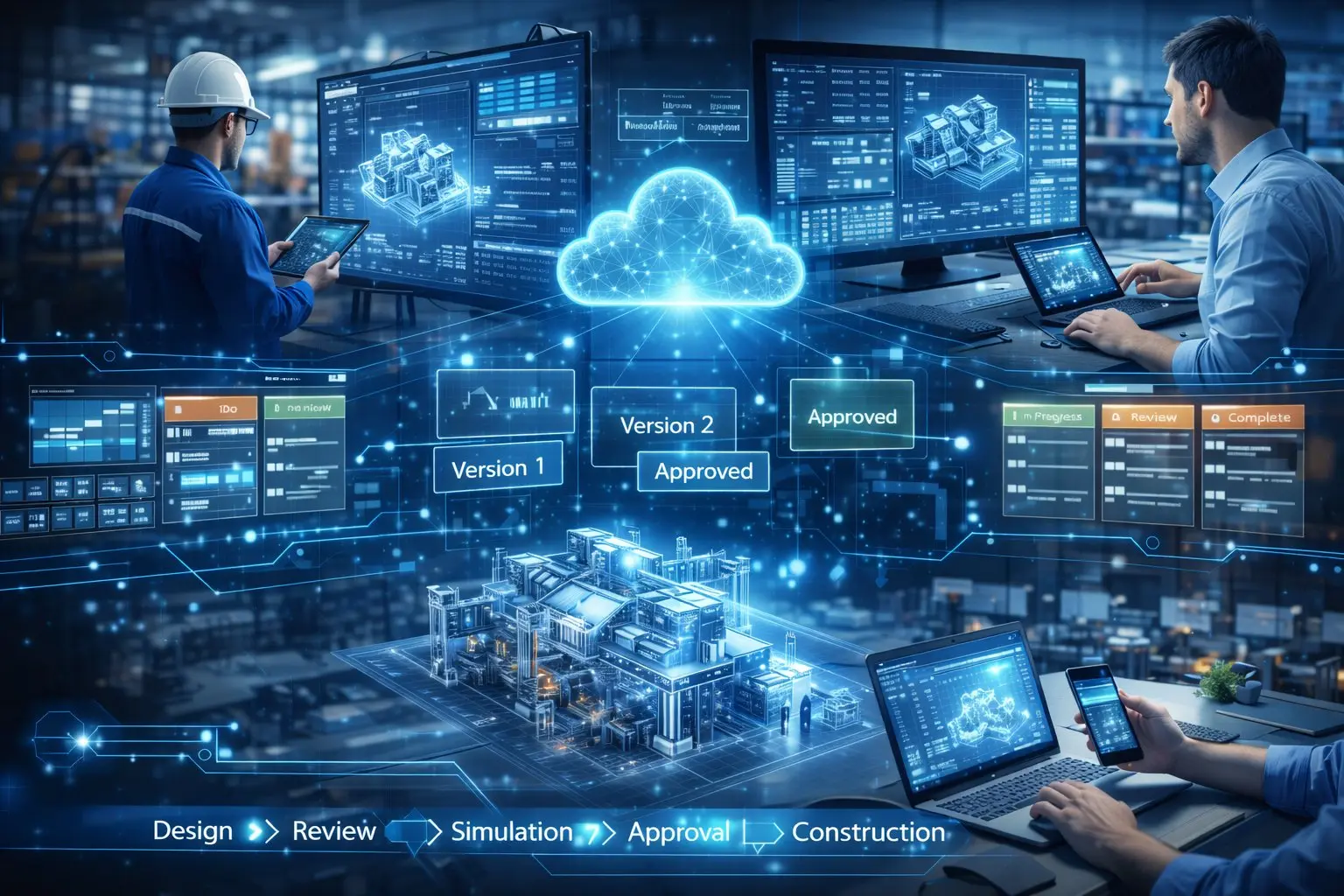 Engineering Teams Collaborating